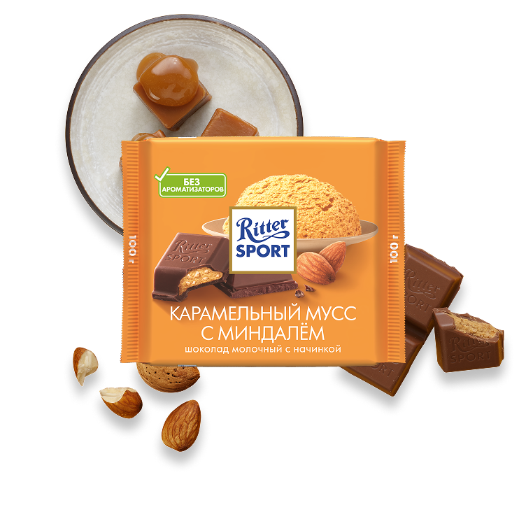 Карамельный мусс с миндалем