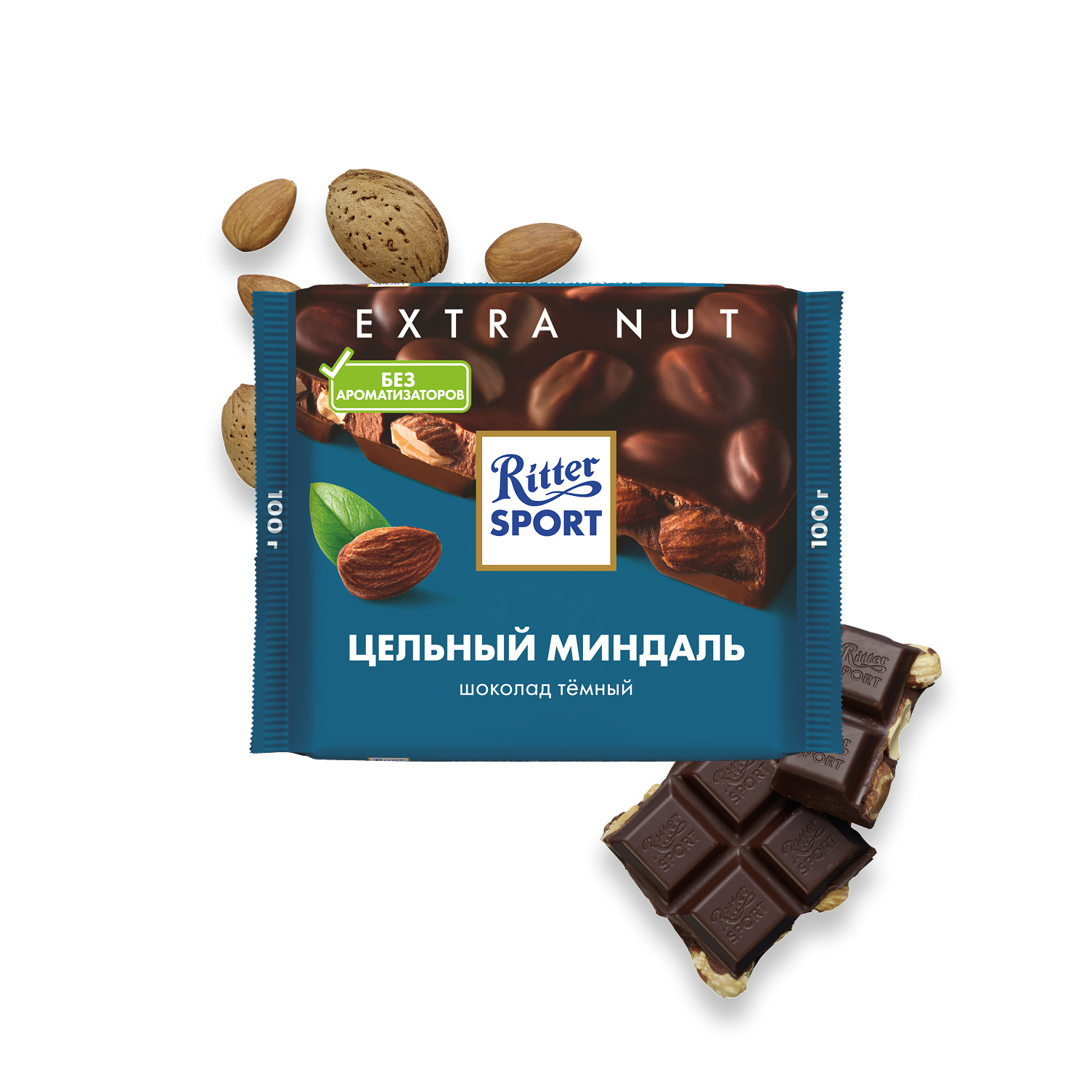 ЦЕЛЬНЫЙ МИНДАЛЬ В ТЁМНОМ ШОКОЛАДЕ